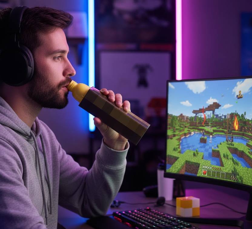 8-Bit Block Water Bottle